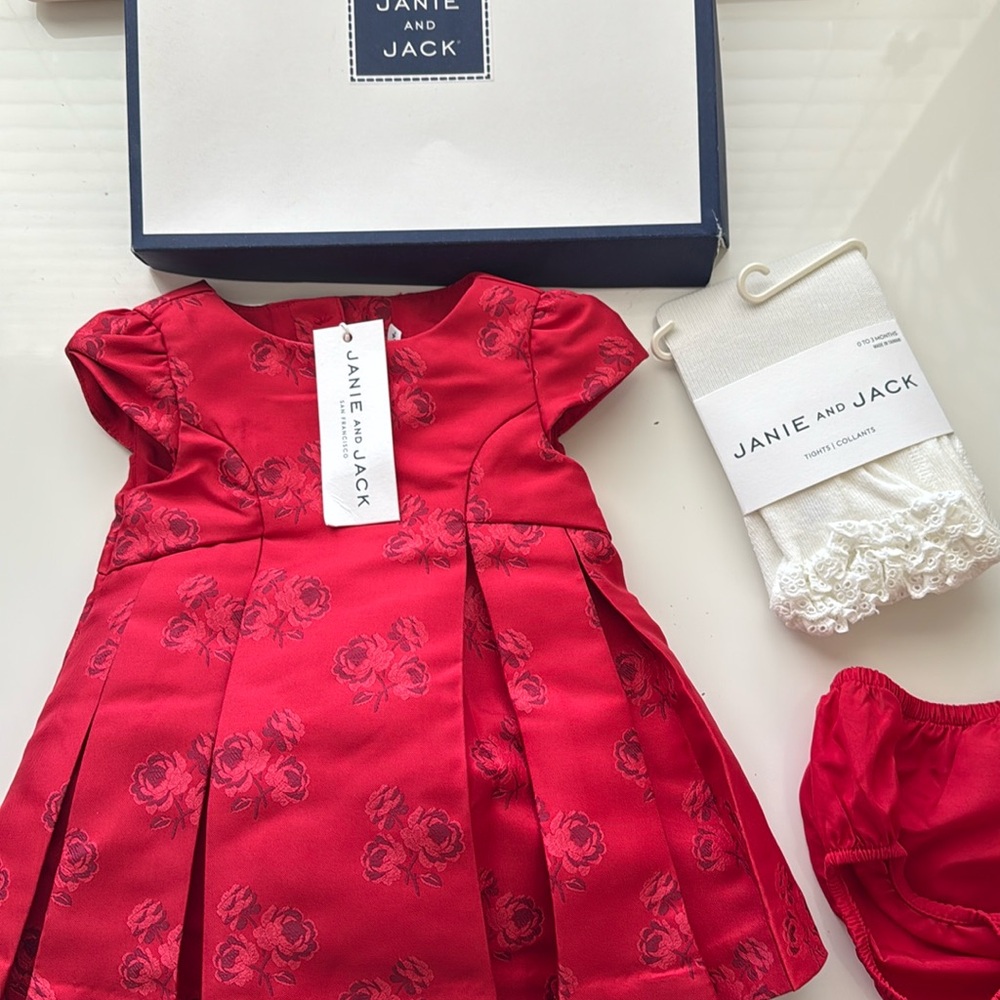 Janie and Jack Valentine’s dress 0-3 months